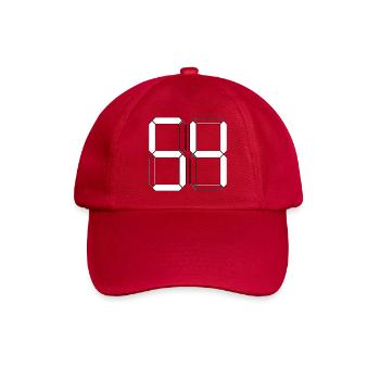 NUMMER 54 Vierundfünfzig Geschenk Digital - Baseballkappe - klassisch Rot - Vorne