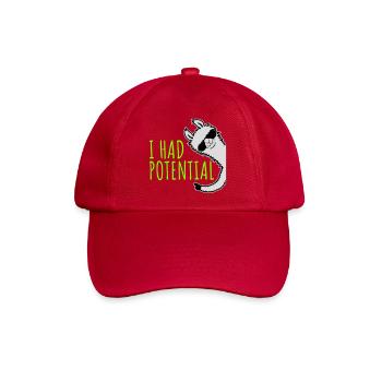 I Had Potential Ich Hatte Potenzial Lama Logo - Baseballkappe - klassisch Rot - Vorne