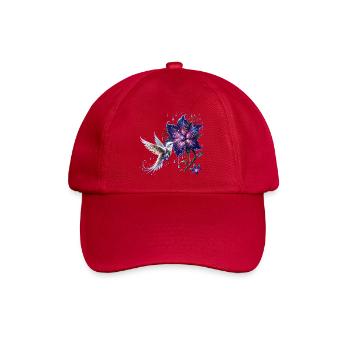 Verzauberter Steampunk-Kolibri - Baseballkappe - klassisch Rot - Vorne