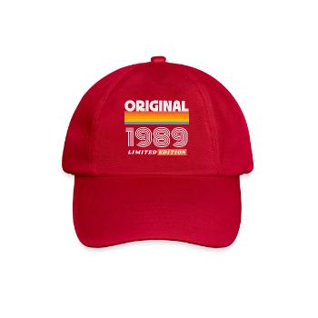 1989 Original Geburtstag Retro Vintage 80er Spruch - Baseballkappe - klassisch Rot - Vorne