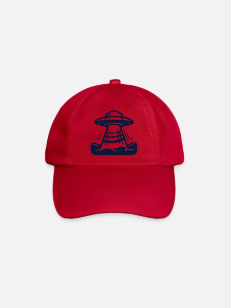 Ufo Alien Raumschiff Grafik - Baseballkappe - klassisch Rot