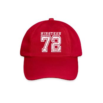 NINETEEN 1972 - Baseballkappe - klassisch Rot - Vorne