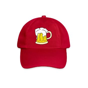 Bierkrug mit Schaum Illustration - Baseballkappe - klassisch Rot - Vorne