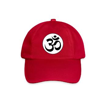 runde Aufkleber om aum sacred sound hinduism Indien - Baseballkappe - klassisch Rot - Vorne