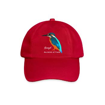 Eisvogel, wissenschaftliche / deutsche Bezeichnung - Baseballkappe - klassisch Rot - Vorne