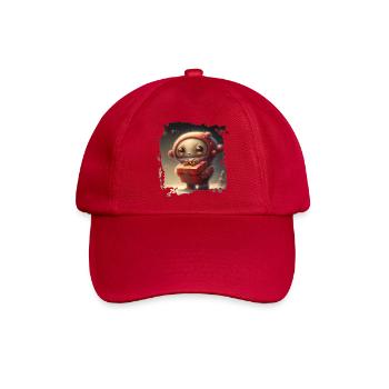 Kuscheliger Weltraumheld mit Geschenk - Baseballkappe - klassisch Rot - Vorne