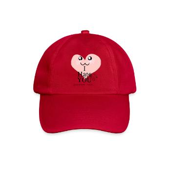 Kawaii Herz, das ich hasse - Baseballkappe - klassisch Rot - Vorne