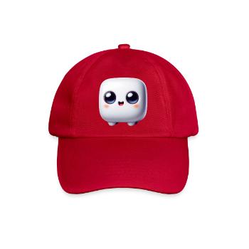 Kawaii Würfelgesicht – Niedlicher Block - Baseballkappe - klassisch Rot - Vorne