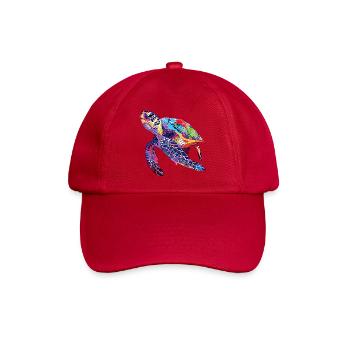 Schildkröte rainbow - Baseballkappe - klassisch Rot - Vorne