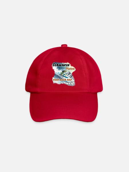 Schwarze Pisten sind auch nur weiß - Baseballkappe - klassisch Rot
