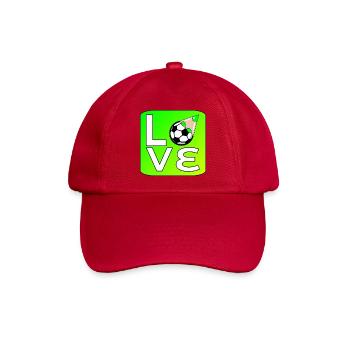 ICH LIEBE ES, FUSSBALL ZU SPIELEN - Baseballkappe - klassisch Rot - Vorne
