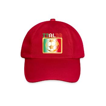 ITALIEN FUSSBALL - Baseballkappe - klassisch Rot - Vorne