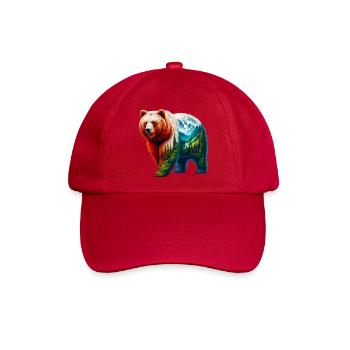Bär - Baseballkappe - klassisch Rot - Vorne