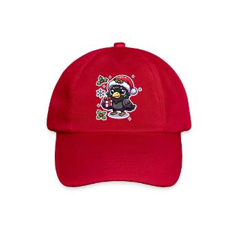 Festive Crow Mischief - Baseballkappe - klassisch Rot - Vorne