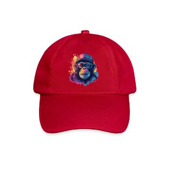 Wasserfarben Hipster Affe - Baseballkappe - klassisch Rot - Vorne
