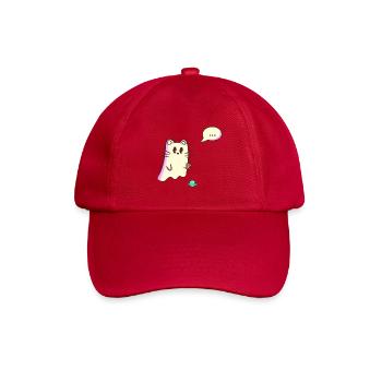 Geister Katze lässt Eis fallen - Oops - Baseballkappe - klassisch Rot - Vorne