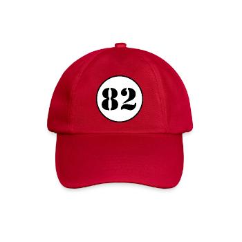 Zahlenkonzept mit Kontrast - Baseballkappe - klassisch Rot - Vorne