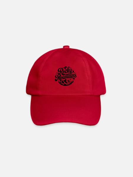 Rocky Mountains - Souvenir-Design - Baseballkappe - klassisch Rot