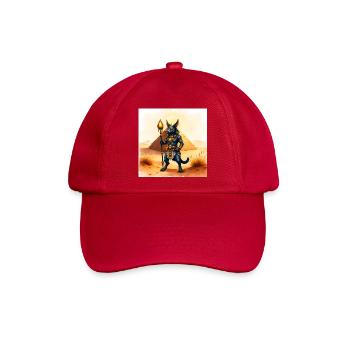 Halbmenschliches ägyptisches Xylophon - Baseballkappe - klassisch Rot - Vorne