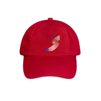 American Pride Wrap Flagge - Baseballkappe - klassisch Rot - Vorne