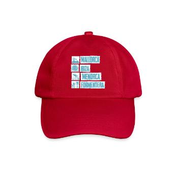 Inseln Balearen - Baseballkappe - klassisch Rot - Vorne