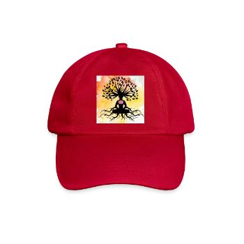 Lotus Buddha Baum des Lebens - Baseballkappe - klassisch Rot - Vorne