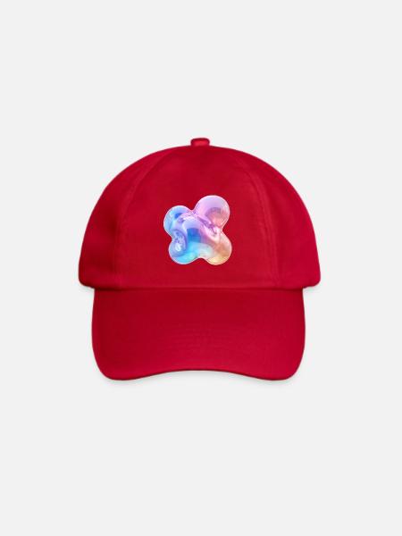 Glänzendes Pastell-Abstraktes Bubble-Design - Baseballkappe - klassisch Rot