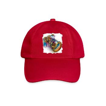 Digitalkamera als CAD-Design Blaupause - Baseballkappe - klassisch Rot - Vorne