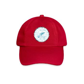 Gecko im Eis-Kreis - Baseballkappe - klassisch Rot - Vorne