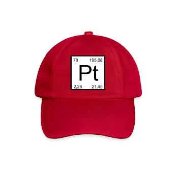 Platin Pt Element Typog - Baseballkappe - klassisch Rot - Vorne