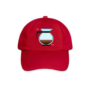 Filterkaffee Kanne Kaffee - Baseballkappe - klassisch Rot - Vorne