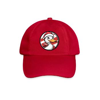 Weihnachtsente mit Santa Hut - Baseballkappe - klassisch Rot - Vorne