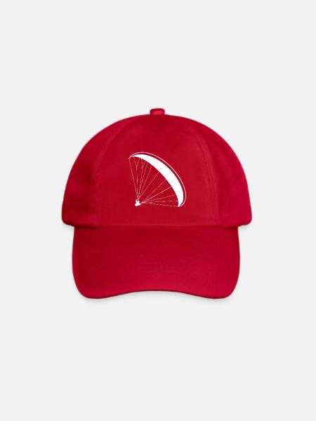 Gleitschirm Pilot Silhouette Paragliding Logo - Baseballkappe - klassisch Rot