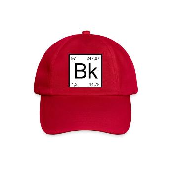 Berkelium Bk Symbol Kunst im Periodensystem-Stil - Baseballkappe - klassisch Rot - Vorne