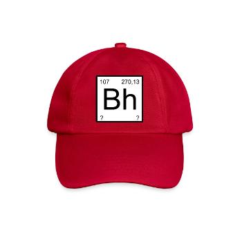 Bohrium Bh Großbuchstaben Zahlen-Grafik - Baseballkappe - klassisch Rot - Vorne