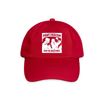 Antifaschismus Silhouette Fight Facism Resistance - Baseballkappe - klassisch Rot - Vorne
