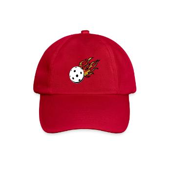 Floorball , Unihockey , Feuerball - Baseballkappe - klassisch Rot - Vorne