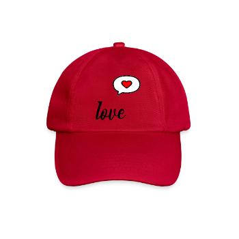 Valentinstags-Liebesherz - Baseballkappe - klassisch Rot - Vorne