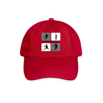 Basketball Silhouetten Dynamik - Baseballkappe - klassisch Rot - Vorne