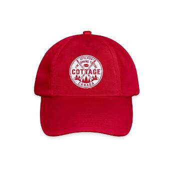 Rustic Cottage Canada Hockey Gründung 2026 Design - Baseballkappe - klassisch Rot - Vorne