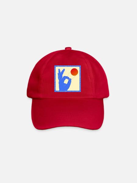 Retro-Pop-Art-Tischtennis-Flick-Grafik - Baseballkappe - klassisch Rot