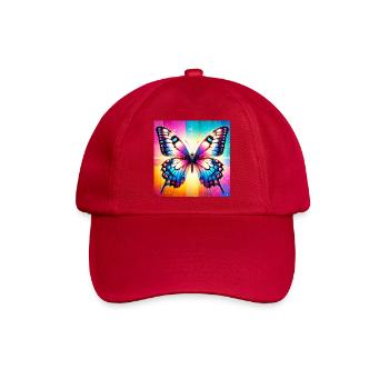 Schmetterling - Baseballkappe - klassisch Rot - Vorne