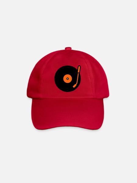 Retro Audio Schallplatte Tonarm - Baseballkappe - klassisch Rot