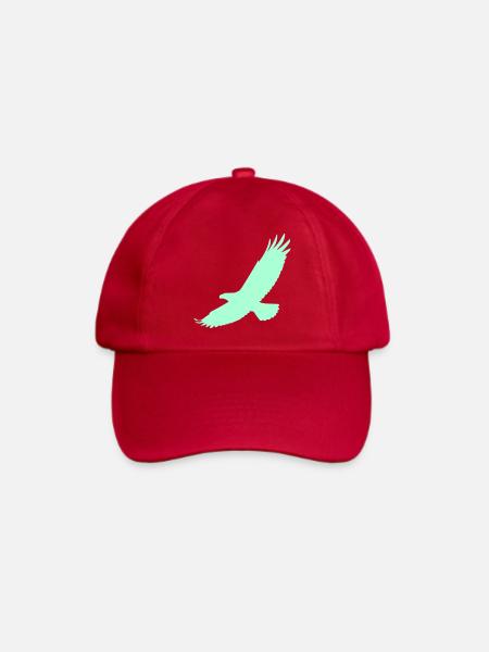 Falke im Flug - Baseballkappe - klassisch Rot