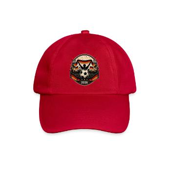Fußballsommer Deutschland 2026 Fan Badge - Baseballkappe - klassisch Rot - Vorne
