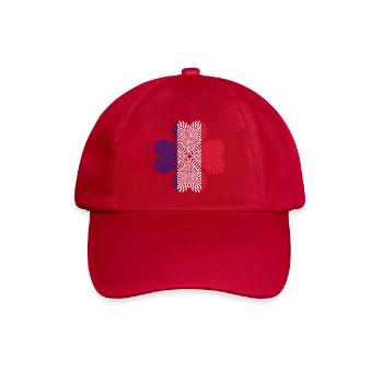 Dreifarbige Flaggenspiralen - Baseballkappe - klassisch Rot - Vorne