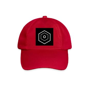 Mehrstufiges Hexagon-Logo Schwarz - Baseballkappe - klassisch Rot - Vorne