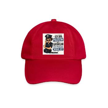 Polizistin  - Baseballkappe - klassisch Rot - Vorne
