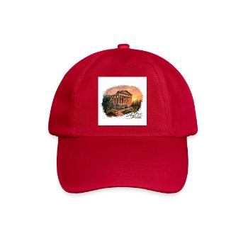 Designer Azzo -  Tempel am Abend - Baseballkappe - klassisch Rot - Vorne
