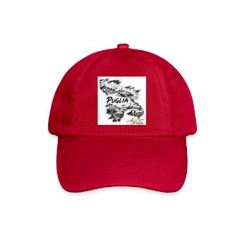 Azzo Puglia Skizzenkarte  - Baseballkappe - klassisch Rot - Vorne